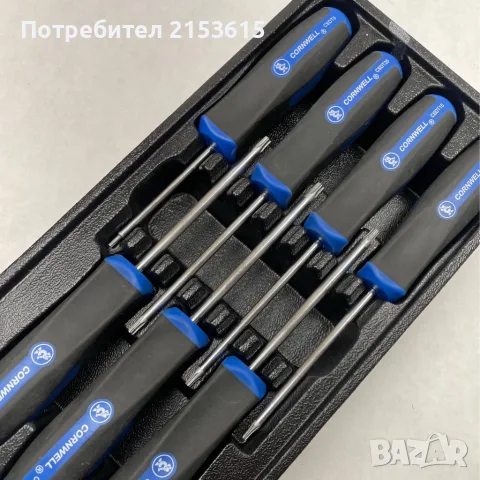 Cornwell Tools 7 части Torx отвертки тип звезда T8 - T30, снимка 4 - Отвертки - 55648261