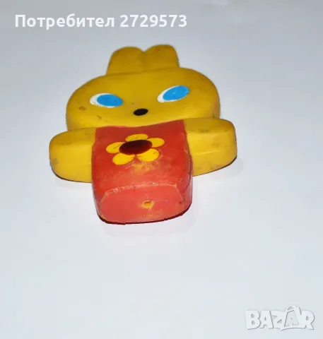 Гумена играчка зайче - Стара детска играчка заек от соца , снимка 3 - Други ценни предмети - 55622404