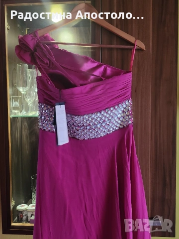 Официална рокля в циклама с камъни , снимка 7 - Рокли - 54086810