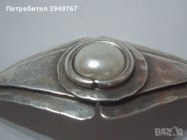 Стара сребърна брожка., снимка 3 - Други - 54361933