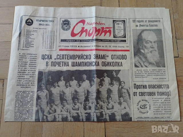 ЦСКА шампион 1983 Народен спорт 