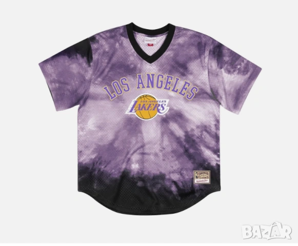 тениска тип джърси Mitchell & Ness Los Angeles Lakers Tie-Dye Mesh размер Л, снимка 3 - Спортни дрехи, екипи - 54875499