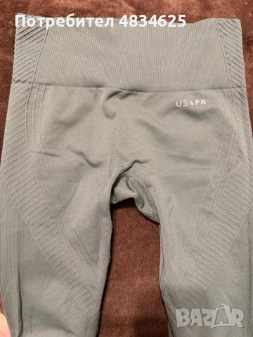 Клинове USA Pro - Тъмно бордо зелено, размер UK 6 (стил Gymshark/Sculpt), снимка 6 - Клинове - 55286847