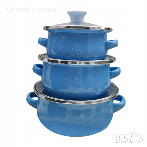 Комплект от 3 тенджери - 16см, 18см, 20см, снимка 3 - Съдове за готвене - 54170922