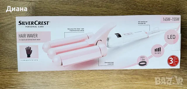 Нова маша за коса - beach waves SilverCrest Hair Waver /актуална прическа за плаж/– запечатана
, снимка 2 - Други - 55323709