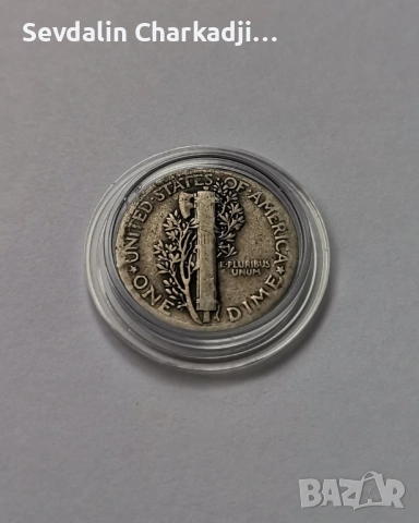 Сребърен дайм 1942, снимка 2 - Нумизматика и бонистика - 54281462