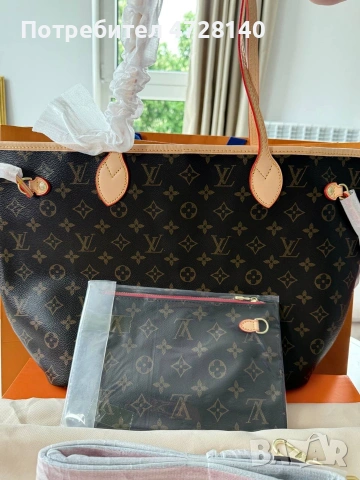Дамска чанта Louise Vuitton Neverfull, снимка 3 - Чанти - 54461294