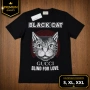 Gucci Black Cat черна мъжка тениска – S, XL, XXL, снимка 1
