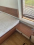 Large Double bed, mattress, built in side tables and headboard., снимка 1