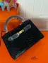 Hermes Kelly Crocodile Leather Handbag 22 cm, снимка 4