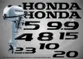 HONDA след 2008 извънбордови двигател стикери 2 4 5 9.9 10 15 20 hp , снимка 1