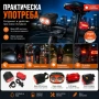 Комплект предни и задни светлини за колело LED фар фенер заден стоп лед за велосипед на батерии, снимка 3