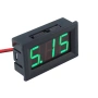 Комплект от 5 броя дигитални волтметра за вграждане DC 5V-120V, зелен LED – за автомобил 10389, снимка 5