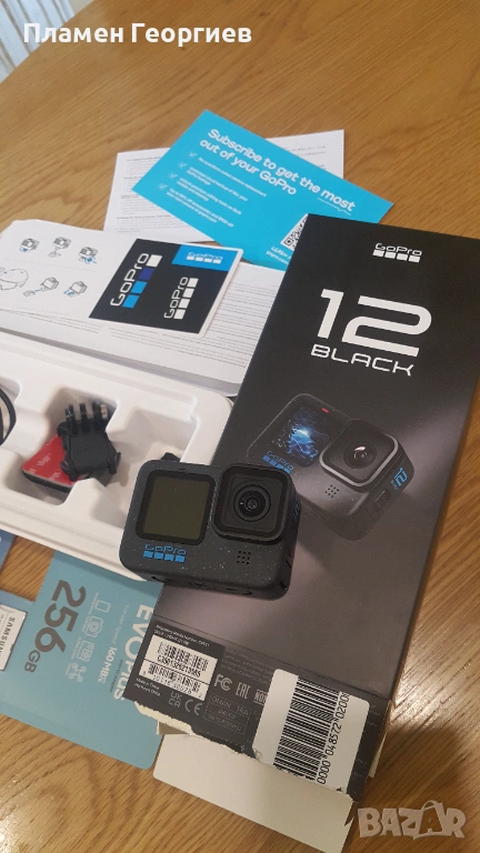 Чисто нова екшън камера GOPRO Black 12 с гаранция 2 години и CD карта 256 Самсунг , снимка 1