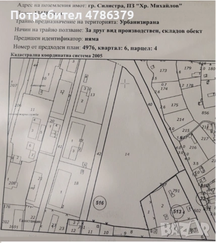 Продава се урбанизиран имот в гр. Силистра