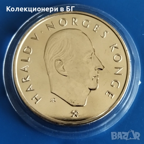 5 КРОНИ 1995 ГОДИНА - НОРВЕГИЯ, снимка 2 - Нумизматика и бонистика - 54383263