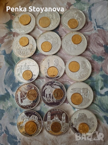 Медални монети посребрени