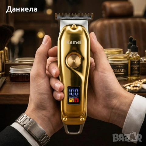 Безжичен тример и машинка за подстригване Kemei с LCD дисплей и USB зареждане, снимка 3 - Други стоки за дома - 54696080
