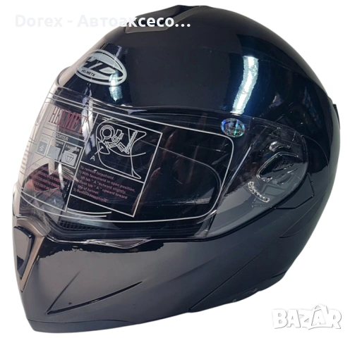 Каска за мотор, скутер - черен гланц - размер L
