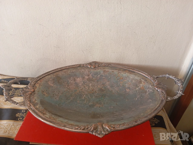 Посребрена купа ,фруктиера арт деко