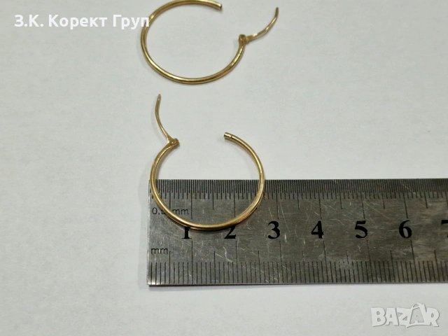 Дамски златни обеци 14К 585 / 2,83 гр., снимка 6 - Обеци - 55272201