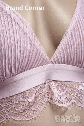 Комплект дамско бельо Hunkemöller – размер L, нежно розово с дантела, снимка 4 - Бельо - 54518771