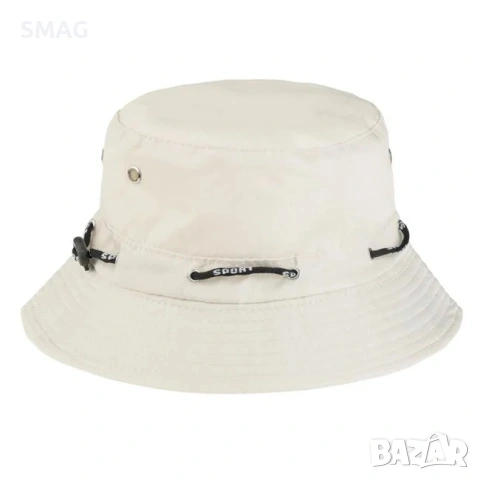 Дамска bucket шапка бежова с черна връзка_1235512, снимка 3 - Шапки - 54882736