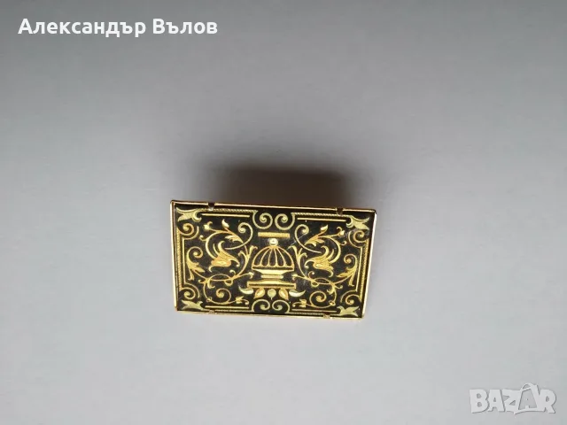 Стара брошка инкрустация Толедо Испания Ваза с цветя, снимка 8 - Колекции - 55394863