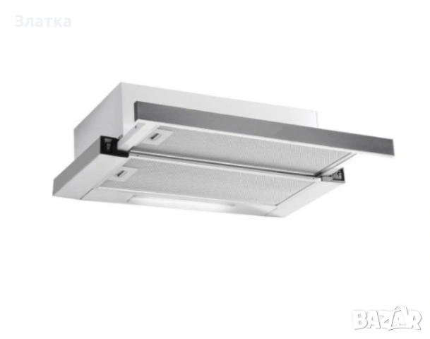 Аспиратор, 60см., 2 мотора, 2х95W, за вграждане, Бял