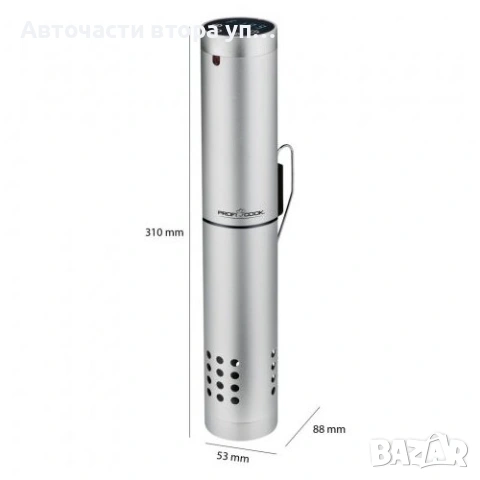 ProfiCook PC-SV 1159 Sous vide потопяем котлон, 1100W, сребрист, снимка 2 - Котлони - 54611471