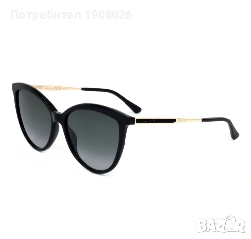 Чисто нови слънчеви очила Jimmy Choo тип „Котешко око“ (С кутия и сертификат за автентичност) – €180
