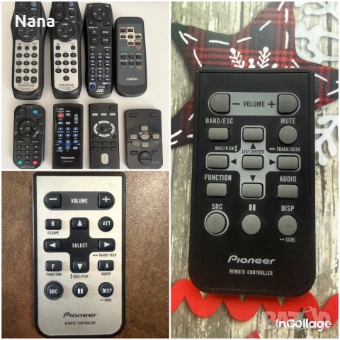 Дистанционни Кар аудио SONY, JVC, KENWOOD, CLARION, PANASONIC  Цена 10€ за брой PIONEER 15€  