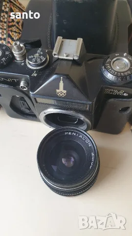 Фотоапарат Zenit EM Moscow 1980 (Олимпийски) с обектив Pentacon 30mm f/3.5 , снимка 7 - Фотоапарати - 55354355
