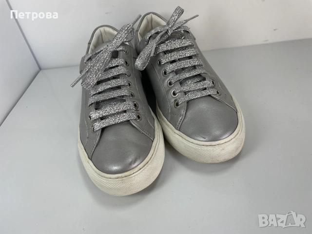 MCM Сиви кожени маратонки 37 Оригинал, снимка 3 - Маратонки - 55223528