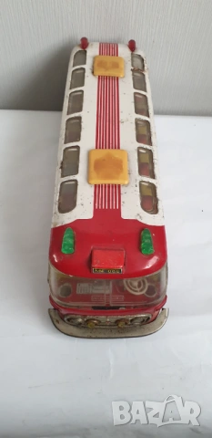 Соц ламаринена играчка автобус на батерии CHINA, снимка 6 - Колекции - 54148318