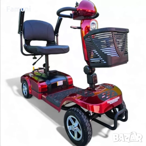 Инвалидна Електрческа Четириколка 350W ЧЕРВЕНА