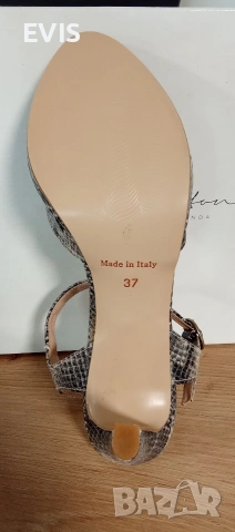 Луксозни сандали Mitarotonda (Made in Italy) – Естествена кожа, снимка 4 - Дамски обувки на ток - 54214849