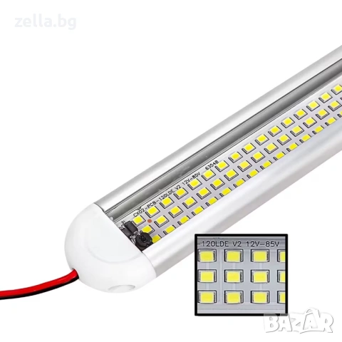 LED плафон за автомобил 120 SMD 2835, 12-85V – Универсално осветление за багажник и купе 10384, снимка 11 - Друга електроника - 54691845