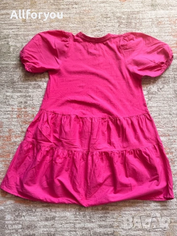 Розова рокля Zara XS размер , снимка 3 - Рокли - 54177407