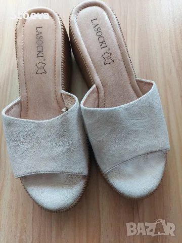 Дамски чехли Lasockj на платформа #39, снимка 3 - Чехли - 55315771