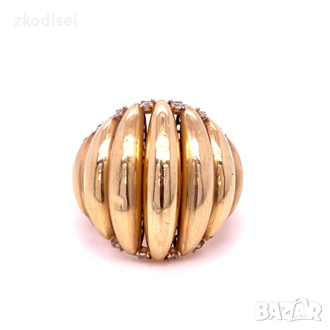 Златен дамски пръстен 6,82гр. размер:58 14кр. проба:585 модел:37401-5