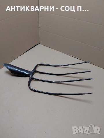 Соц Стара Кована Вила За Сено. НОМЕР 1785., снимка 3 - Антикварни и старинни предмети - 54371423