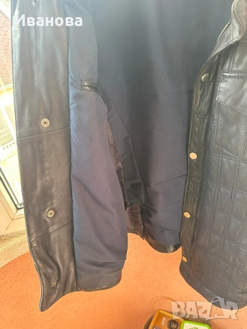 Мъжко яке естествена кожа и сака, снимка 4 - Якета - 54015546