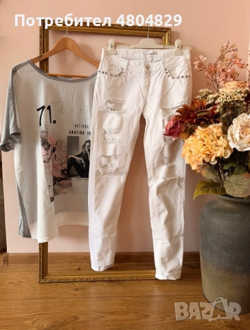 ZARA, H&M, ONLY Нови дамски дънки и тениски, снимка 9 - Дънки - 54539930
