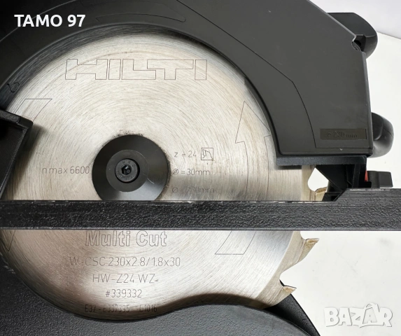 Hilti WSC85 - Нов мощен ръчен циркуляр 1800W 230mm, снимка 10 - Триони и циркуляри - 55143935