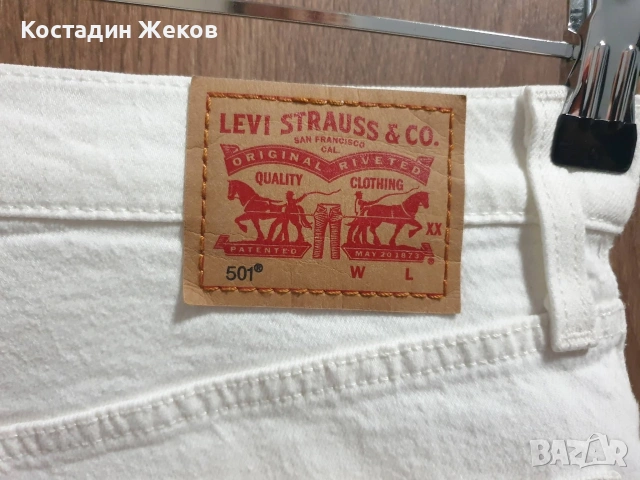  Нови със премахнат етикет. Дамски оригинални къси панталони Levi's 501® Original High Rise Shorts , снимка 5 - Къси панталони и бермуди - 54846437
