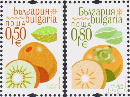 Чисти марка и блок Електрически транспорт  Кръстьо Сарафов Плодове  2026 от България, снимка 4 - Филателия - 54134062