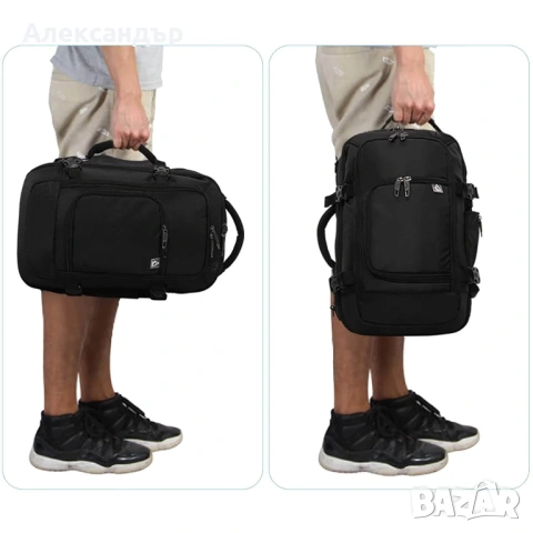 Aerolite раница/чанта/кабинен багаж 40x20x25cm одобрена от всички аеролинии с USB порт за зареждане, снимка 5 - Раници - 54169444