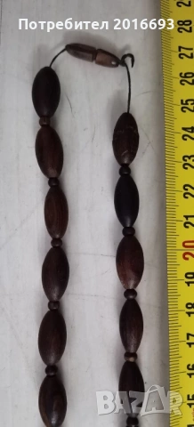 Дървена броеница , снимка 4 - Антикварни и старинни предмети - 54344052