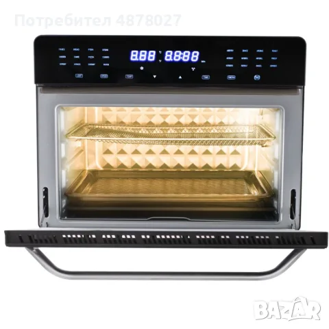 Многофункционален фритюрник с горещ въздух 30L - Мощна 2200W фурна с конвекция, 24 програми, снимка 9 - Фритюрници - 55502100